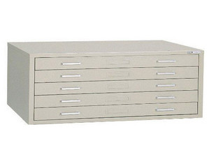 Mayline Group 5 Drawer Self Contained Steel File Cabinet for 30 x 42 inch Sheets - FREE Inside Delivery!