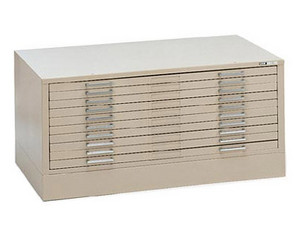 Mayline Group Interlocking Steel Plan 10 Drawer File Cabinet for 30 x 42 inch Sheets - FREE Inside Delivery!