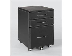ItalModern Ledah Leather High File Cabinet