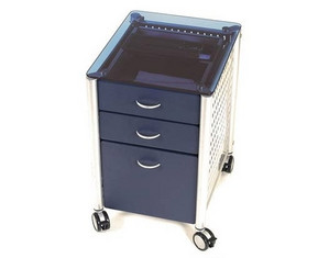 Innovex Stylish Tempered Glass 3 Drawer Mobile File Cabinet