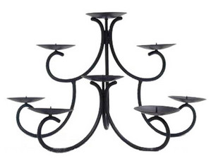 Adams Black 8 Candles Fireplace Candelabra - Fast FREE FedEx Shipping!