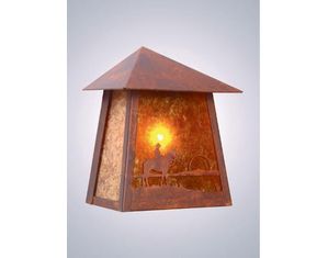 Steel Partners Tri Roof Sconce - Cowboy Sunset