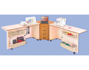 Sylvia Design Complete Corner Combination Sewing Table Cabinet - FREE Inside Delivery!