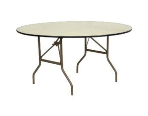 Flash Furniture 60 Inch Round Wood Folding Banquet Table with Unfinished Top
