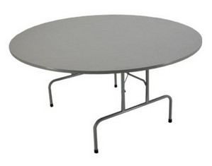 Allied Vinyl Edge Circular High Pressure Laminated Folding Table - Fast FREE FedEx Shipping!
