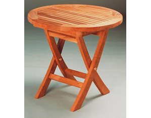 Anderson Teak 20 inch Mini Round Side Folding Table - Fast FREE FedEx Shipping!