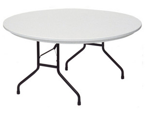 Correll 29 inch Standard Height Round Blow Molded Folding Table - Fast FREE FedEx Shipping!