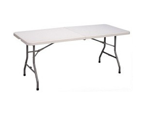 Correll Blow Molded Plastic Fold in Half Table - Fast FREE FedEx Shipping!