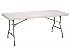 Correll Economy Blow Molded Plastic Folding Table - Fast FREE FedEx Shipping!