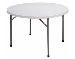 Correll Round Economy Blow Molded Plastic Folding Table - Fast FREE FedEx Shipping!