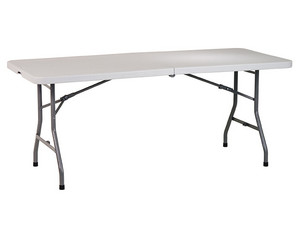 Office Star 6 ft Resin Center Fold Multi Purpose Folding Table - Fast FREE FedEx Shipping!