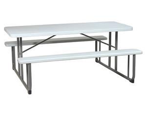 Office Star 6 inch Resin Picnic Folding Table - Fast FREE FedEx Shipping!