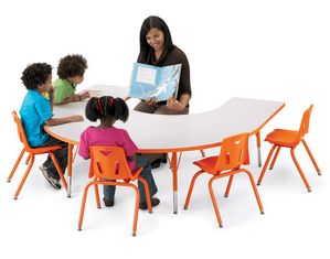 Jonti-Craft Rainbow Accents KYDZ Horseshoe Activity Table