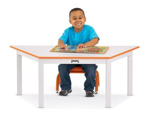 Jonti-Craft Rainbow Accents Trapezoid Table