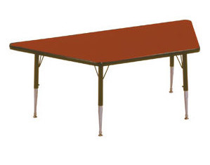 Allied Particle Board Adjustable Pedstal Trapezoid Classroom Activity Table