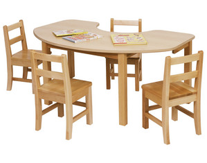 Steffy Wood Kidney Shape Classroom Activity Table - FREE Inside Delivery!