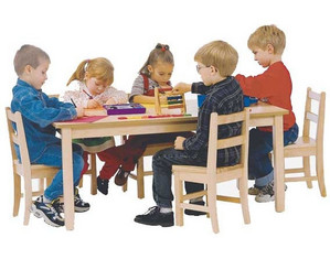 Steffy Wood Laminate Top Classroom Activity Table - Fast FREE FedEx Shipping!