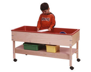 Steffy Wood Sand and Water Sensory Activity Table with Shelf - Fast FREE FedEx Shipping!