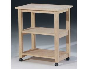 International Concepts Unfinished Microwave Cart