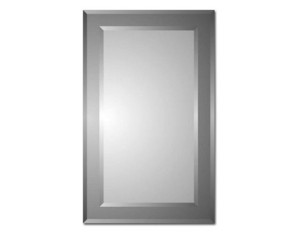 Zaca Polaris Beveled Plain Rectangle on Beveled Smoke Tint Medicine Cabinet