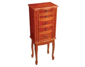 Mele London Collection Burlwood Walnut Jewelry Armoire