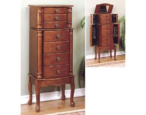 Powell Classic Cherry Overpacked Jewelry Armoire