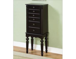 Powell Ebony Jewelry Armoire - FREE FedEx Shipping!