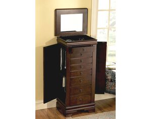 Powell Louis Philippe Marquis Cherry Jewelry Armoire - FREE FedEx Shipping!