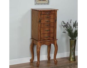 Powell Nostalgic Oak Jewelry Armoire