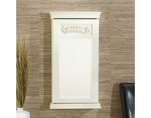 SEI Imperial Wall Mount Jewelry Armoire Antique White