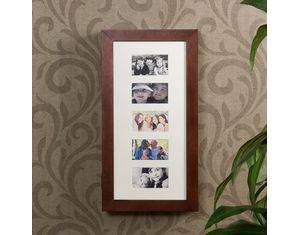 SEI Photo Display Wall-Mount Cherry Jewelry Armoire