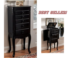 Powell Hills of Provence Antique Black over Terra Cotta Overpacked Jewelry Armoire