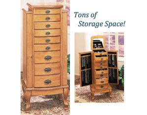 Powell Pine Jewelry Armoire - FREE Shipping!