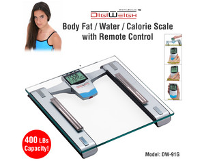 Digiweigh 400 lbs Infrared Body Fat Digital Bathroom Scale