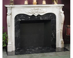 Classic Home Elements Deauville Cast Marble Mantel Fireplace Surround - FREE Inside Delivery!