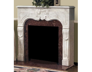 Classic Home Elements Louis XV Cast Marble Mantel Fireplace Surround - FREE Inside Delivery!