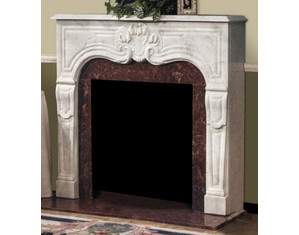 Classic Home Elements Louis XV Corner Unit Cast Marble Mantel Fireplace Surround - FREE Inside Delivery!