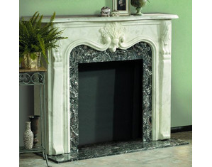 Classic Home Elements Versailles Corner Unit Cast Marble Mantel Fireplace Surround - FREE Inside Delivery!