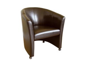 Baxton Studio Adrian Dark Brown Leather Club Chair