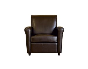 Baxton Studio Dark Brown Leather Club Chair A-75-J001-Chair