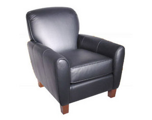 Sofa4Life Colibri Leather Club Chair - Fast FREE FedEx Shipping!