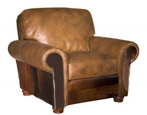 Sofa4Life Newhart Leather Club Chair - Fast FREE FedEx Shipping!