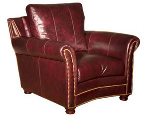 Sofa4Life Overton Leather Club Chair - Fast FREE FedEx Shipping!