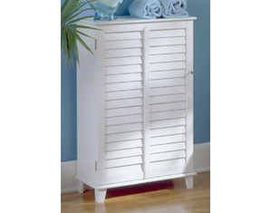SEI Nassau Louvered Towel Safe Floor Cabinet