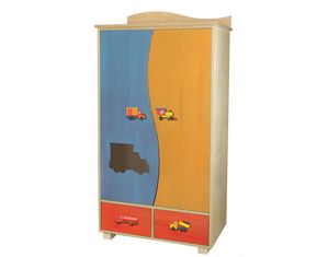 Room Magic Boys Like Trucks Wardrobe and TV Armoire