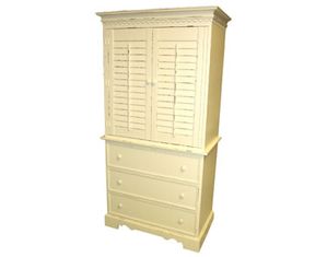 Seabrook Classics Plantation Linen Press Wardrobe and TV Armoire