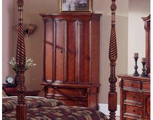 South Sea Rattan Island Retreat Armoire Wardrobe and TV Armoire