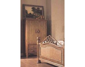 South Sea Rattan Legacy Armoire Wardrobe and TV Armoire