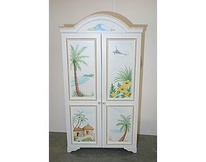 Sweet Beginnings Aloha Hibiscus Wardrobe and TV Armoire