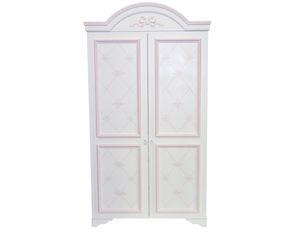 Sweet Beginnings Lattice and Floral Wardrobe and TV Armoire - FREE Inside Delivery!